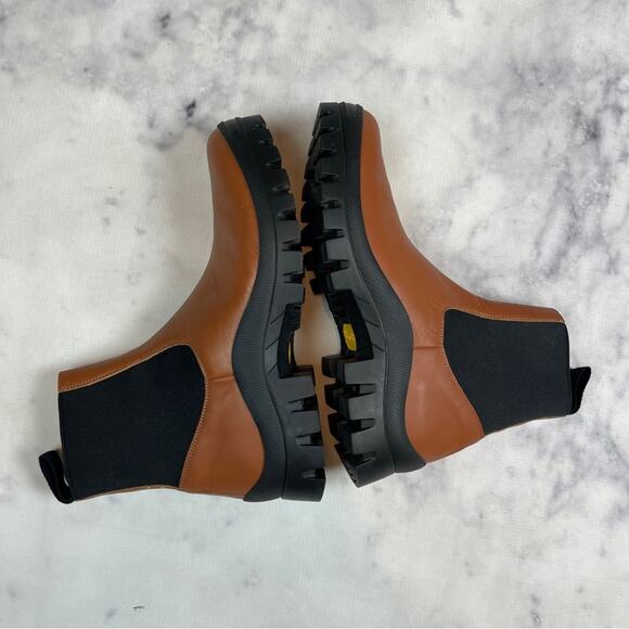 ATP Atelier Catania Brandy Leather Lug Sole Chelsea Boots Chunky Pull-On Booties - Picture 9 of 12